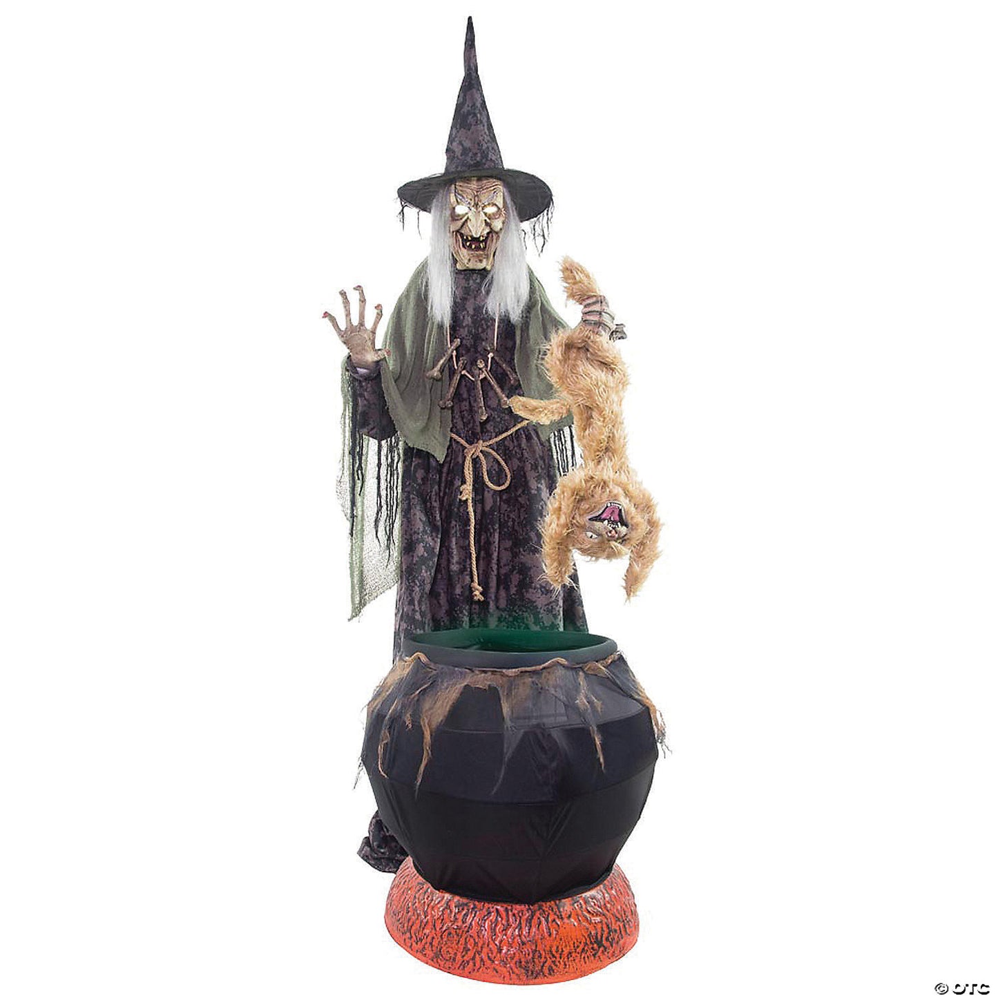7 Ft Cauldron Cat-Tastrophe Witch
