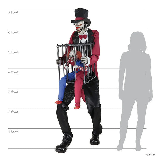 7 Ft Rotten Ringmaster with Caged Clown