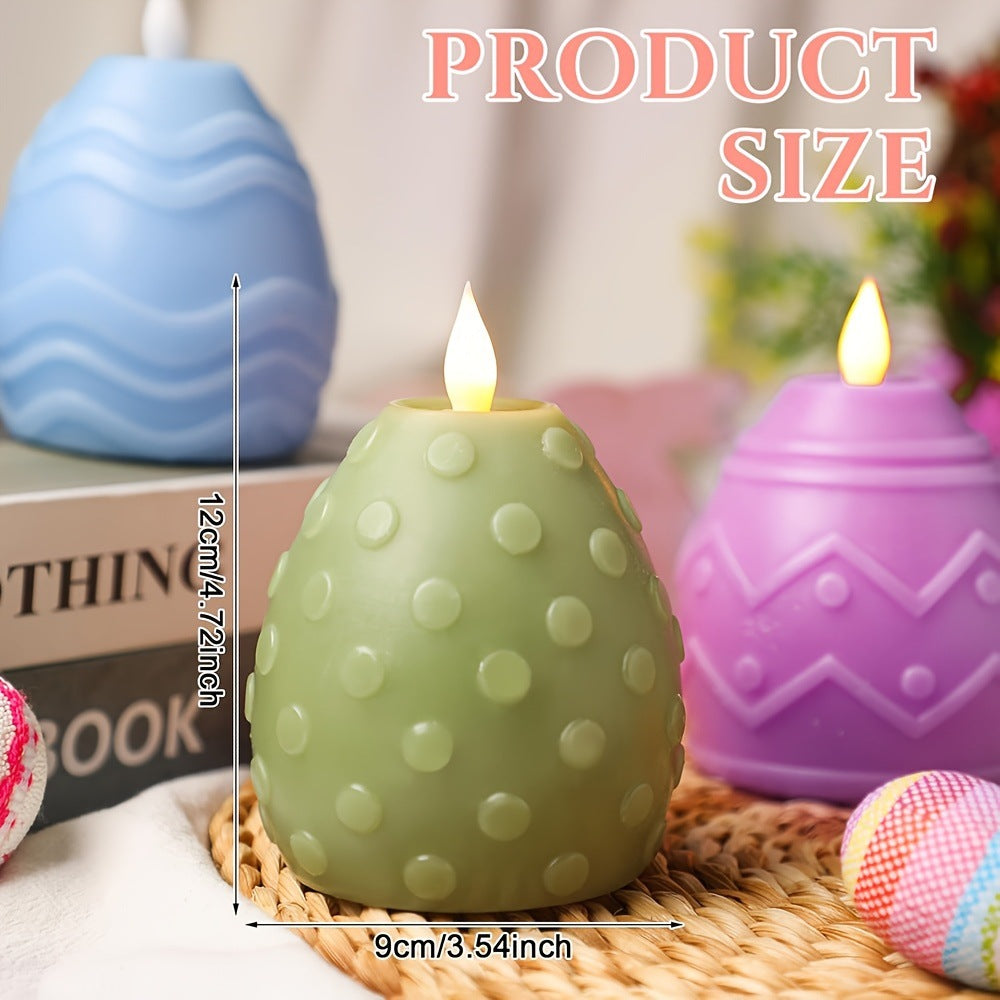 Easter Egg Flameless LED Candles - Set of 3