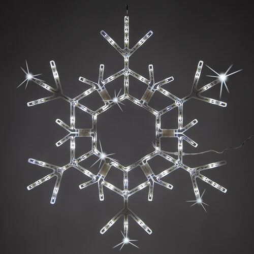 Giant 3 ft (36-inch) cool white LED folding Christmas snowflake with 105 twinkle lights