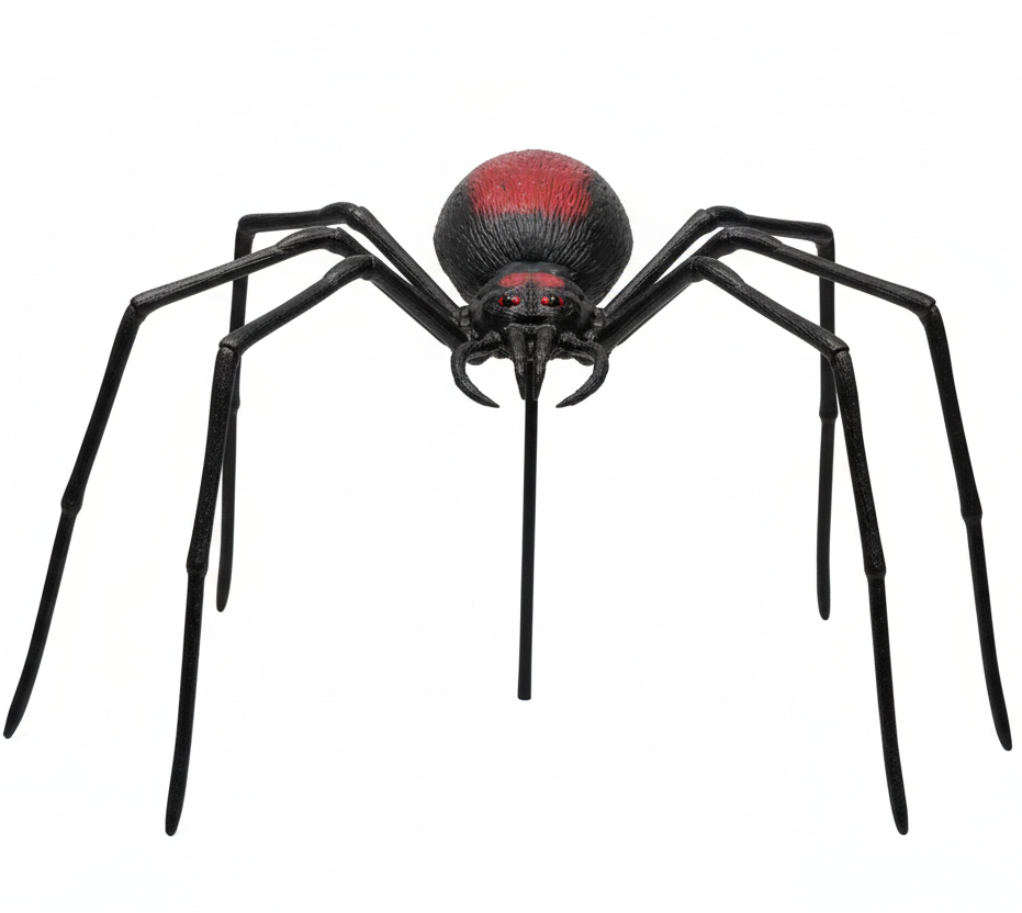 New Halloween 2026 Animated Props and Decorations - Giant Black Widow Spider
