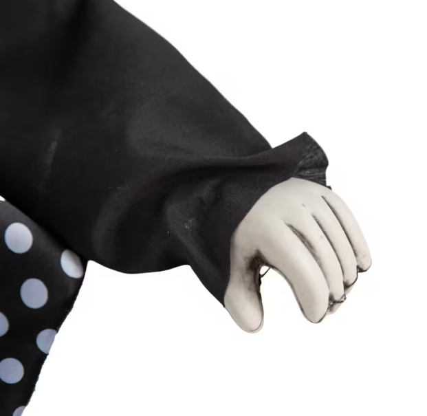 35" Crawling Black and White Animated Scary Clown Doll Halloween Prop Decoration
