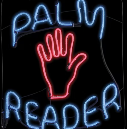 24" Lighted Neon PALM READER Sign halloween decoratiom