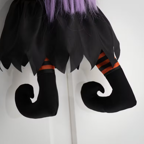 29" Kicking Crashed Witch Animated Halloween Decoration