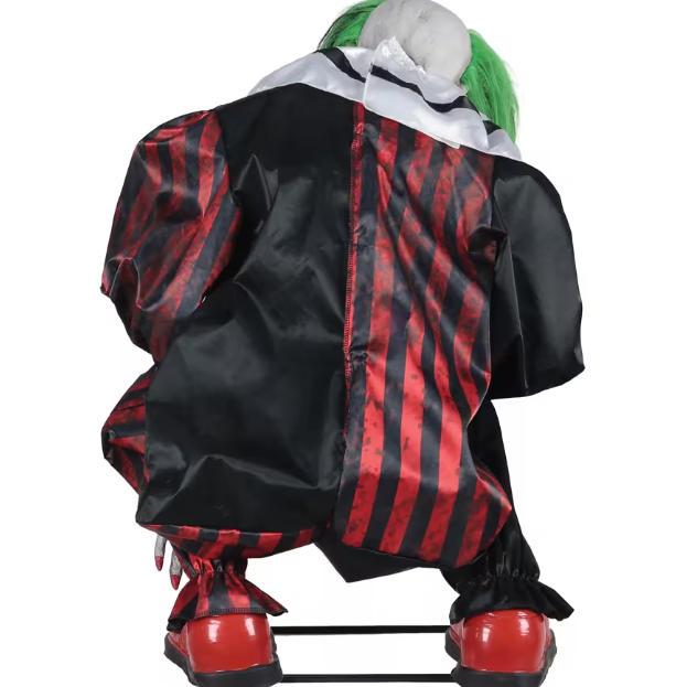 Crouching Clown Animated Halloween Prop
