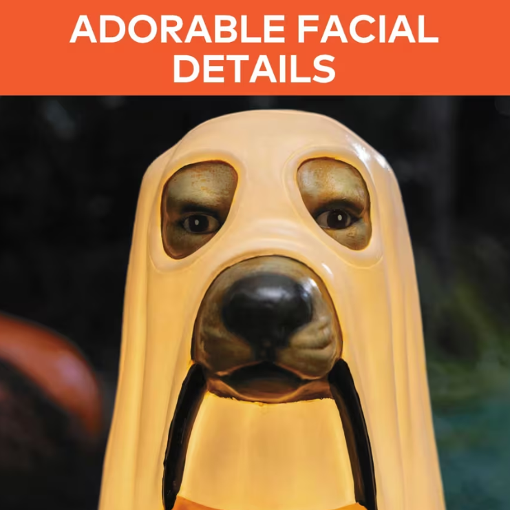 23" Lighted Dog Ghost Blow Mold halloween decoration