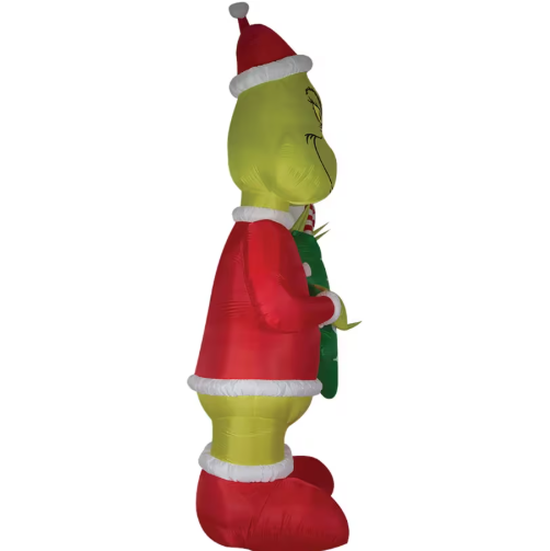 9 Ft Grinch with Stocking Inflatable