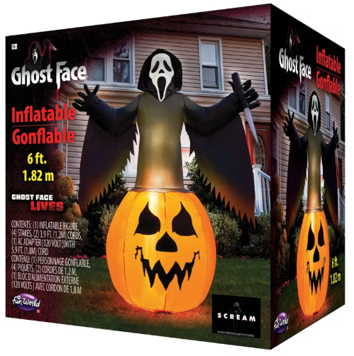 6 Ft Ghost Face® Inflatable – Halloween Decoration
