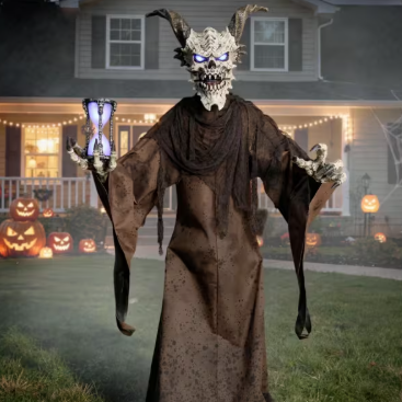 7 Ft. 9" Animated Light-Up The Time Demon Halloween Decoration