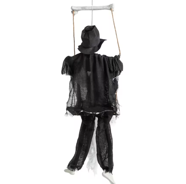 Bride groom Skeleton couple on a swing talking Halloween decoration