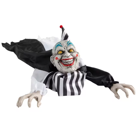 39" Crawling Animated Evil Clown Doll Halloween Prop decoration
