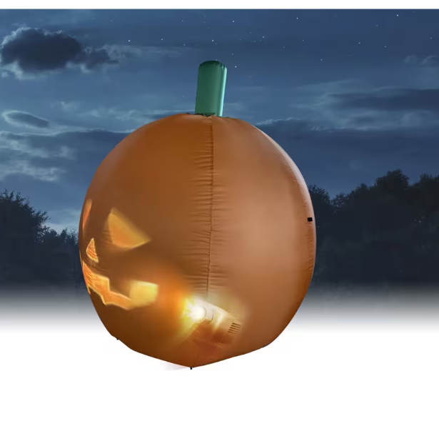 Halloween 2026 - 5 Ft. Jabberin' Jack Animated Jack O Lantern Projection Inflatable