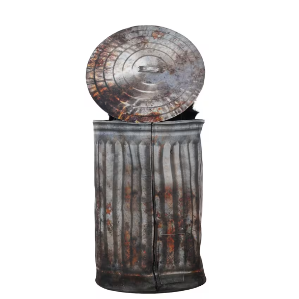 45" Animated Pop-Up Trash Can Badger Halloween prop