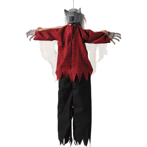 47" Hanging Werewolf Animated Halloween Prop