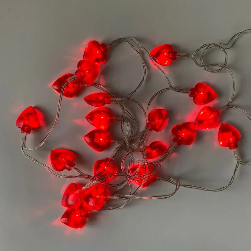 4 Ft Valentine's Day LED Lighted Heart String - Battery Operated - Holiday Spirit Shop