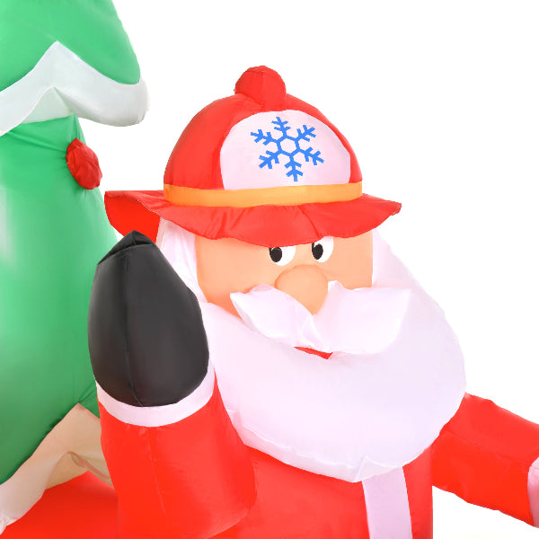 7.5 Ft Inflatable Santa Driving a Christmas Fire Truck – additional product view 8