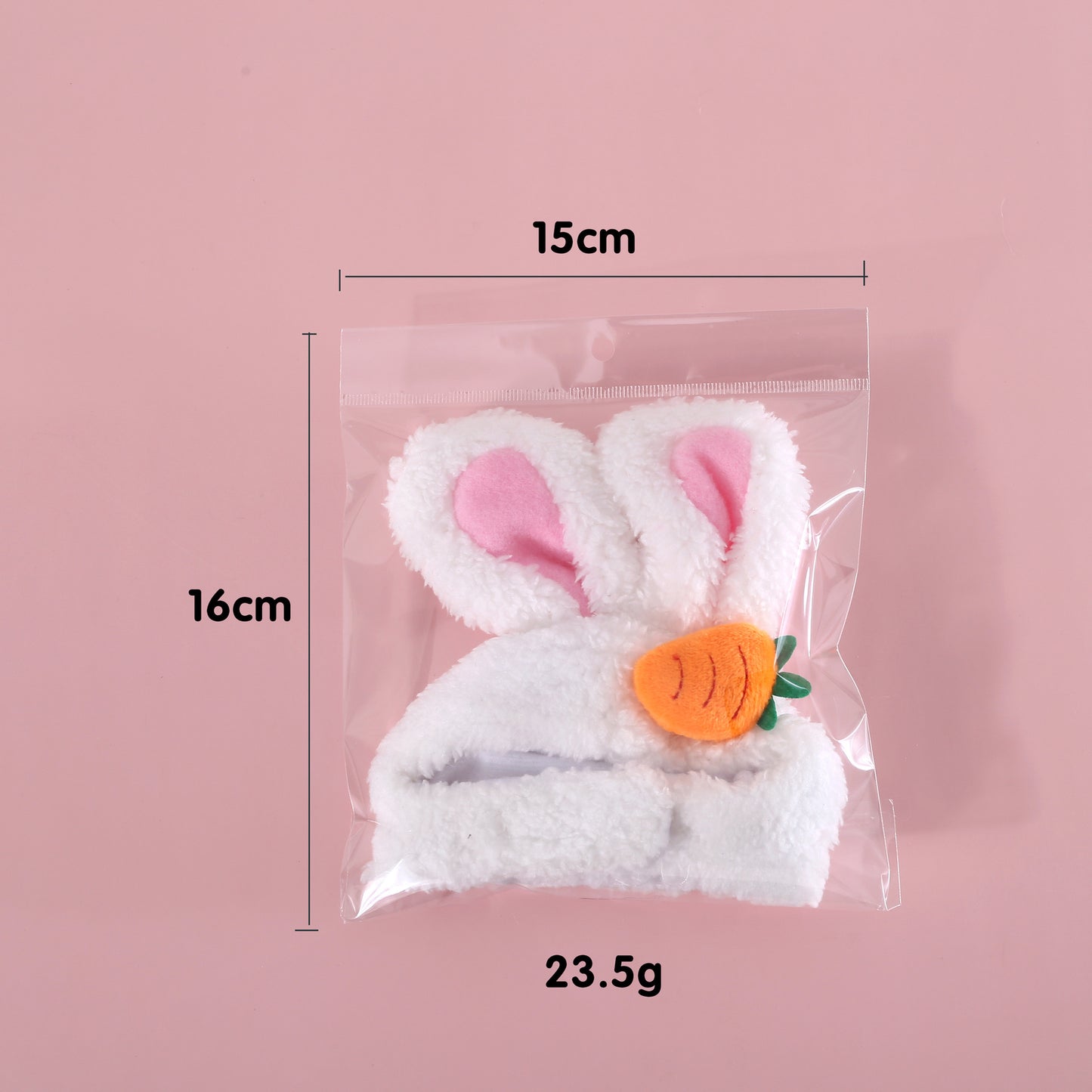 Plush Bunny Ears Hat Head Cover for Pets - Small Dog Cat - Holiday Spirit Shop
