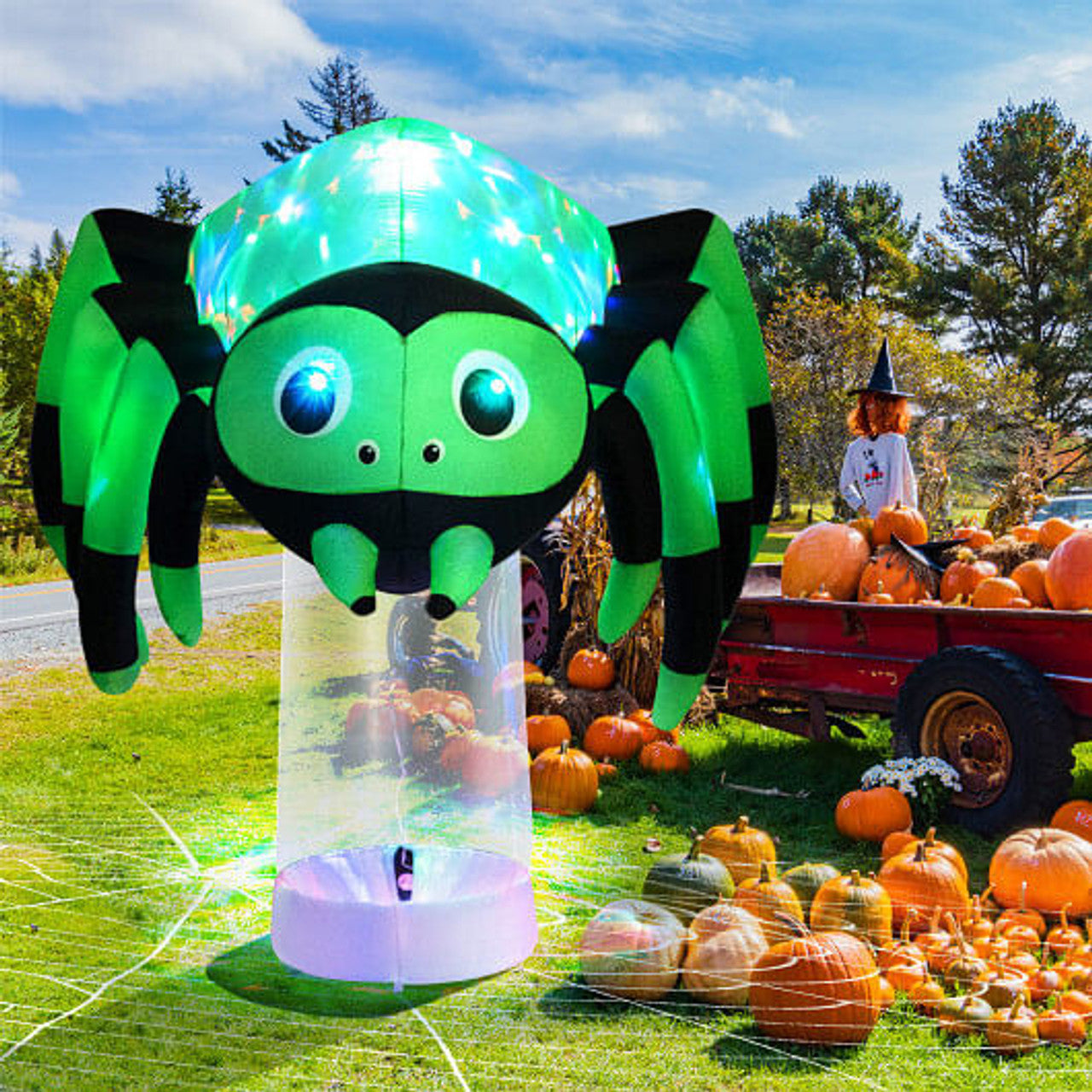 6 Ft Inflatable Kaleidoscope Lighted Spider