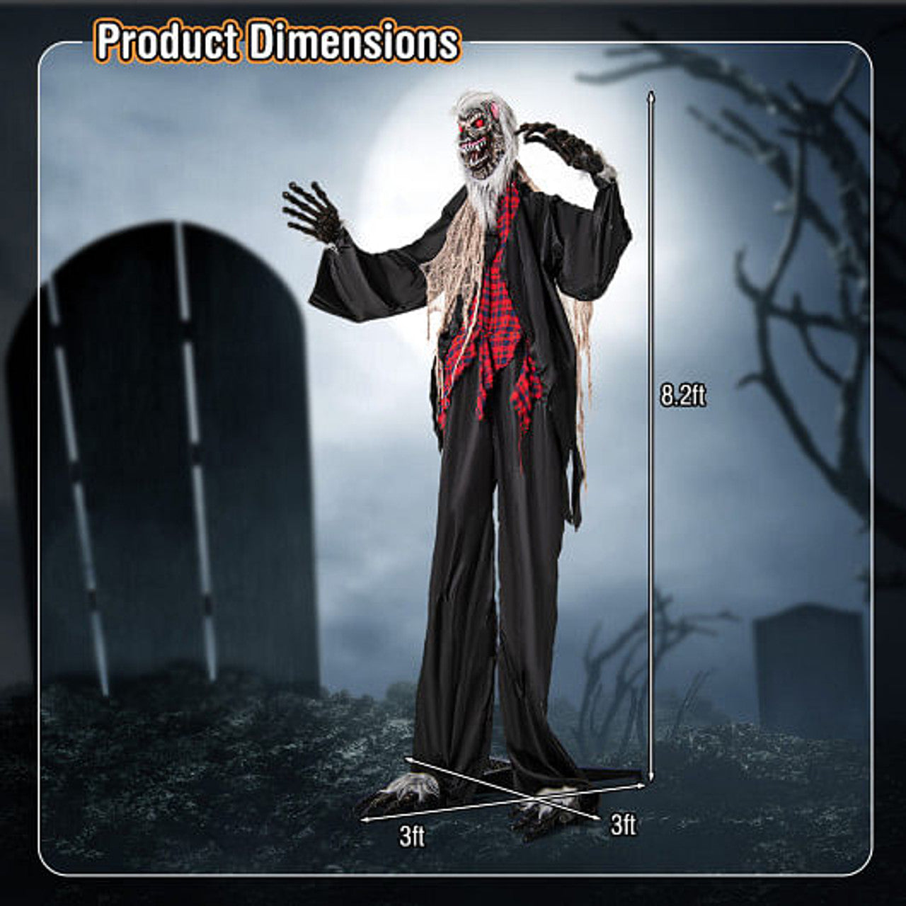 8 Ft Standing Werewolf