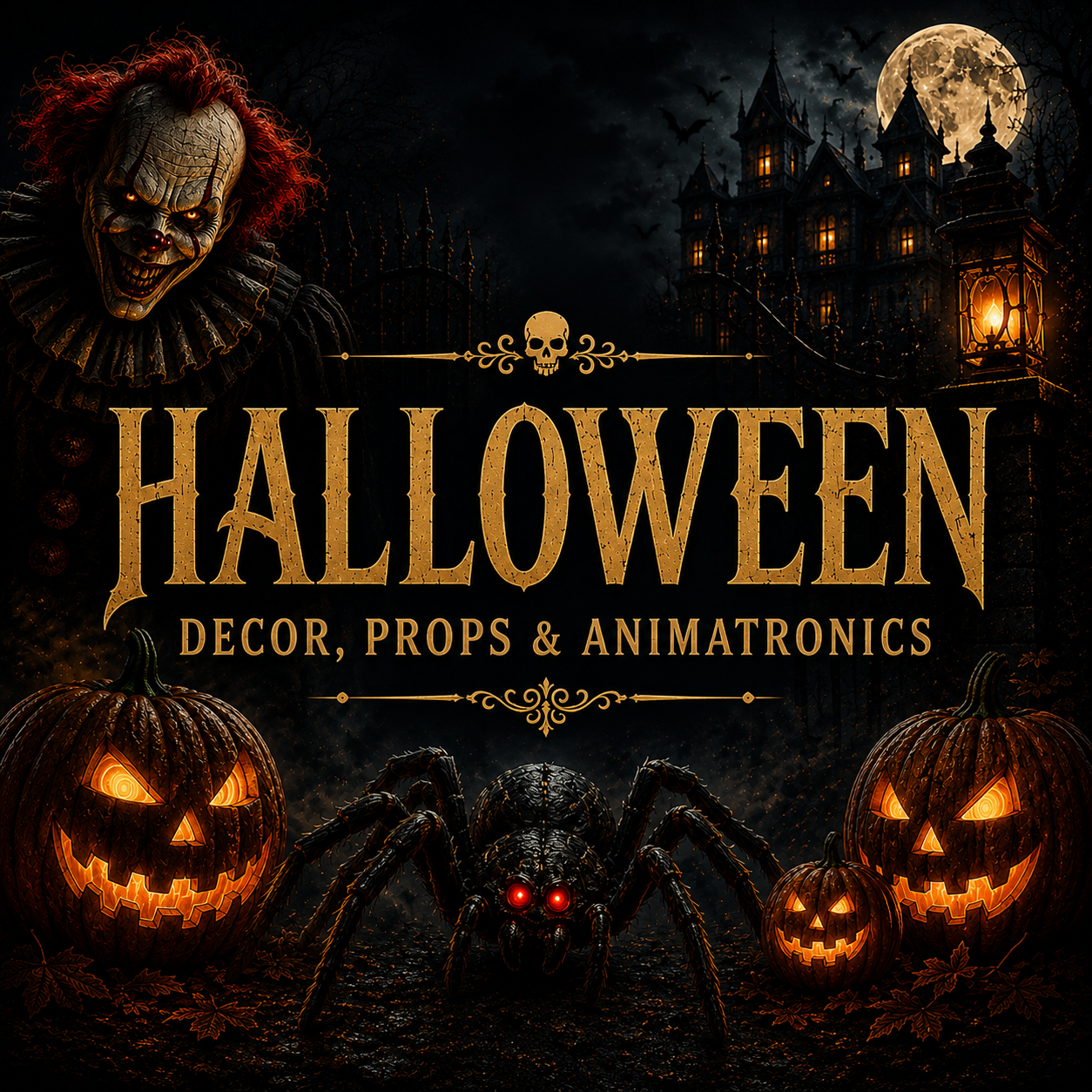 Halloween decorations and props