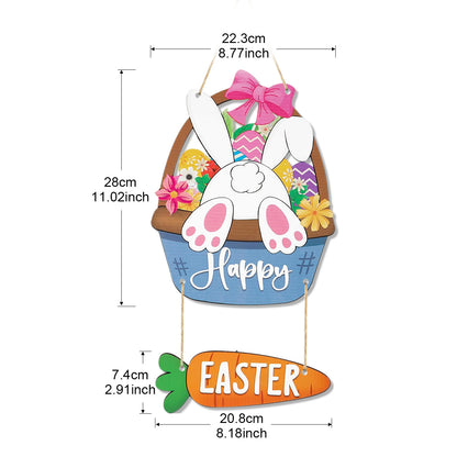 14" Hanging Easter Basket Sign