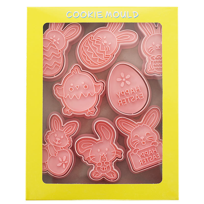 8 PC Easter Bunny Egg Cookie Cutter Mold