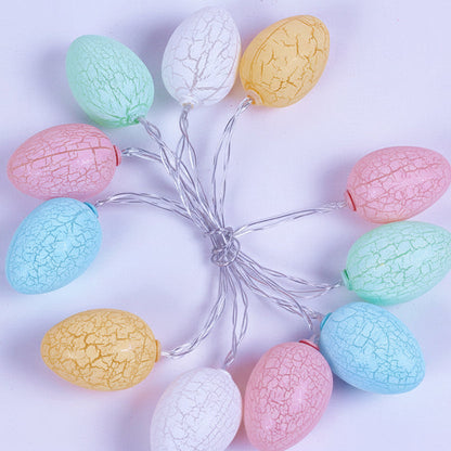 5 ft plastic crackle Easter egg light string battery operated
