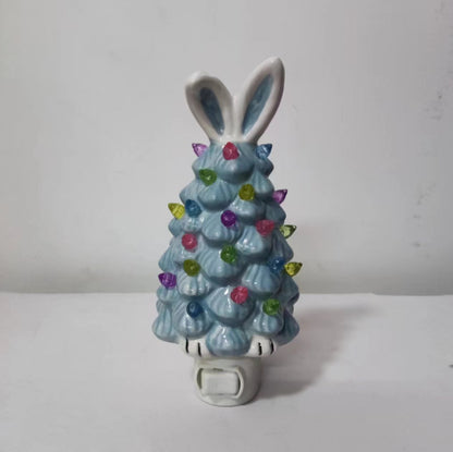 Easter Bunny Ceramic Tree with Lights