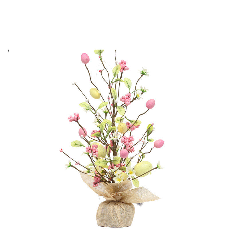 17.7" Glowing Easter Egg Decorative Lighted Tree
