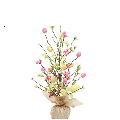 17.7" Glowing Easter Egg Decorative Lighted Tree