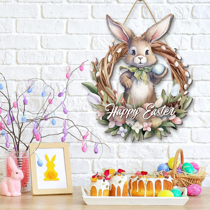 14.6" Easter Wreath Hanging Decoration