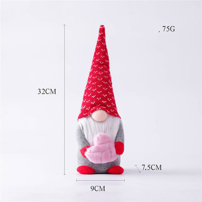 Set of 4 Valentine's Day Gnome Doll Set