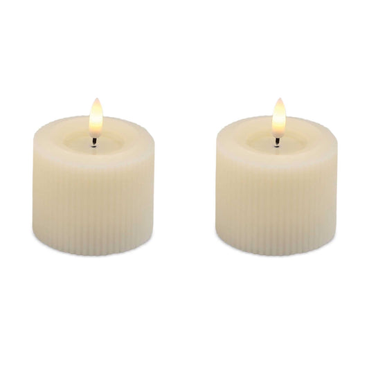 FIA Wick LED Flameless Candle – Cream, 2.5 In Tall, Set of 2 – manufacturer image 3