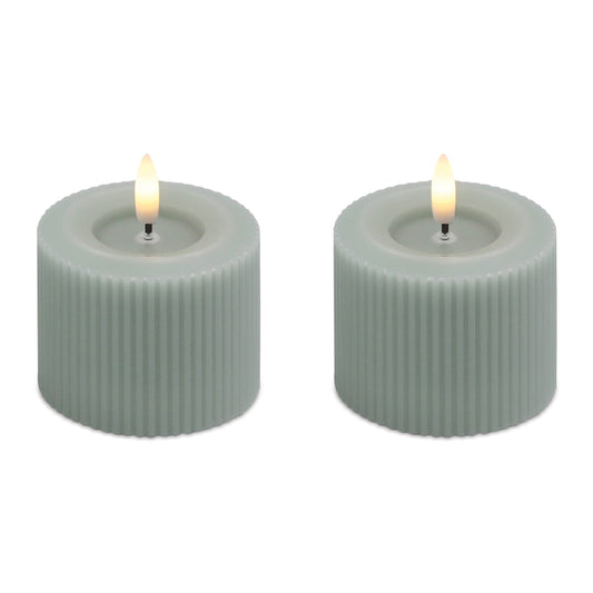 FIA Wick LED Flameless Candle – Sage, 2.5 In Tall, Set of 2 – manufacturer image 3