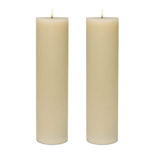 FIA Wick LED Flameless Candle – Cream, 15 In Tall, Set of 2 – manufacturer image 3