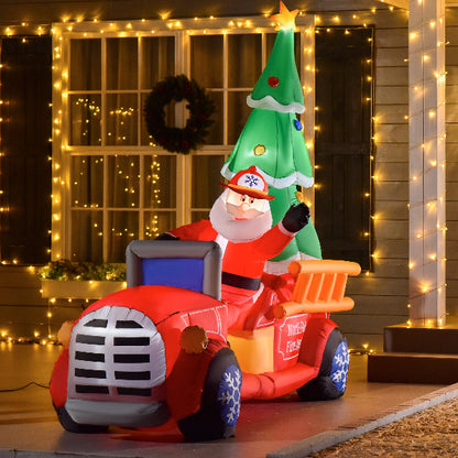 7.5 Ft Inflatable Santa Driving a Christmas Fire Truck – additional product view 2