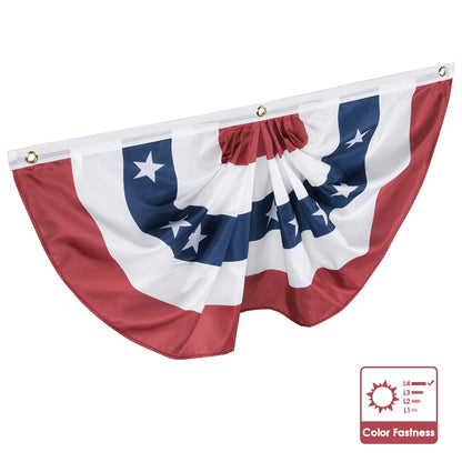 American Flag Bunting – 6-Piece Pleated Fan Set