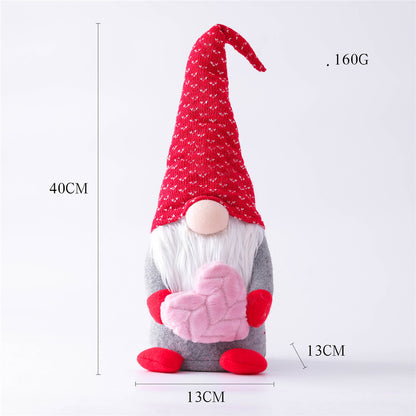 Set of 4 Valentine's Day Gnome Doll Set