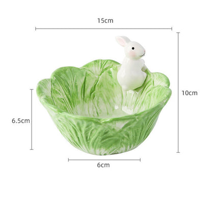 Easter Spring Ceramic Hand Painted Bowl & Plates