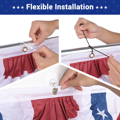 American Flag Bunting – 6-Piece Pleated Fan Set