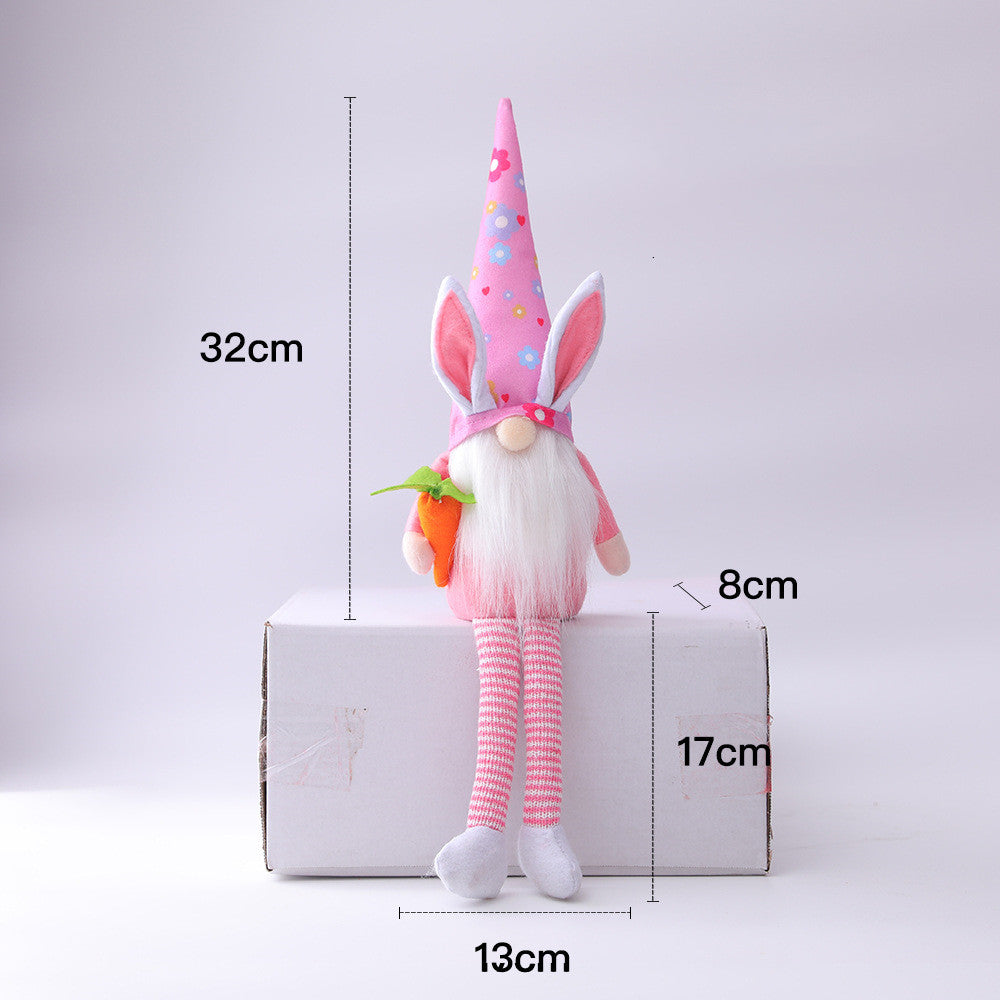 17.7" Long Leg Easter Gnome Shelf Sitters