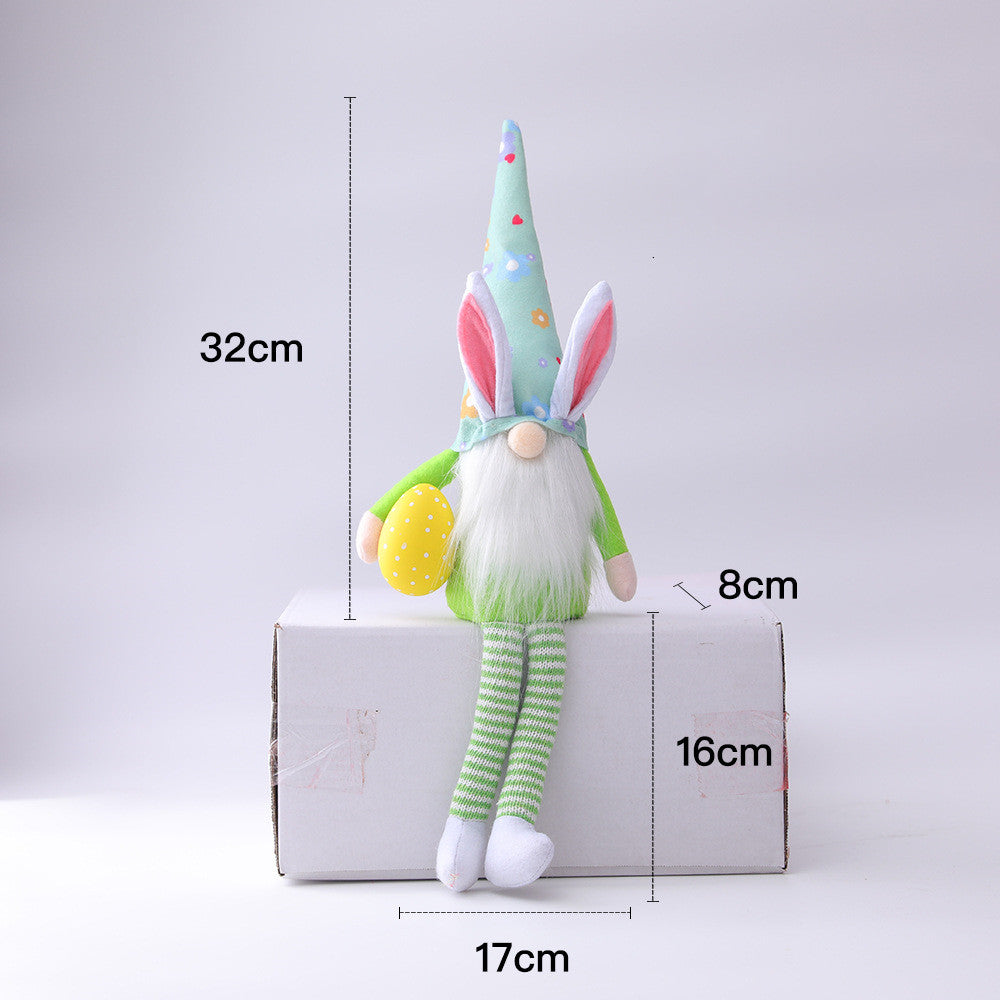 17.7" Long Leg Easter Gnome Shelf Sitters