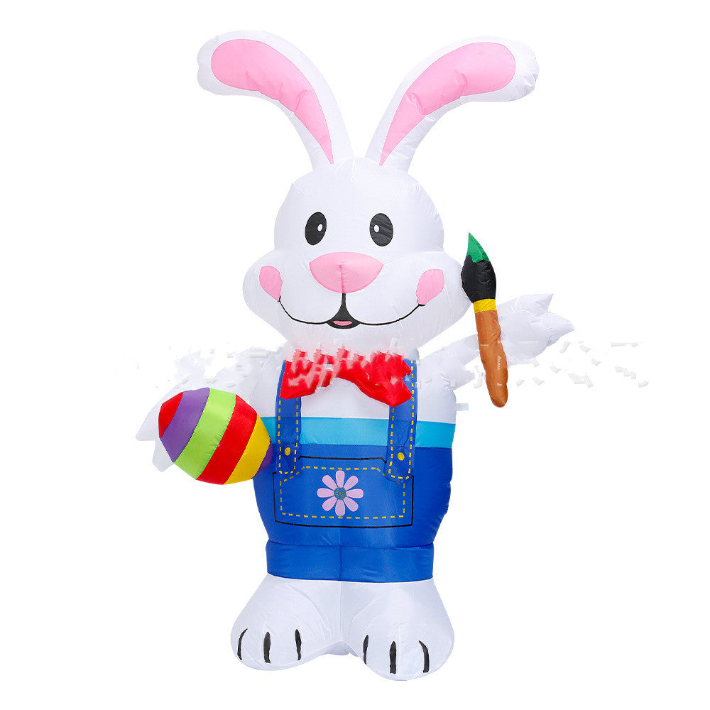 Easter outdoor lighted inflatable Easter Bunny Decoration 5.9 Ft