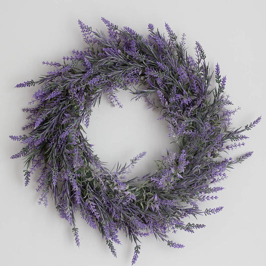 16.5" Easter Spring Lavender Artificial Wreath