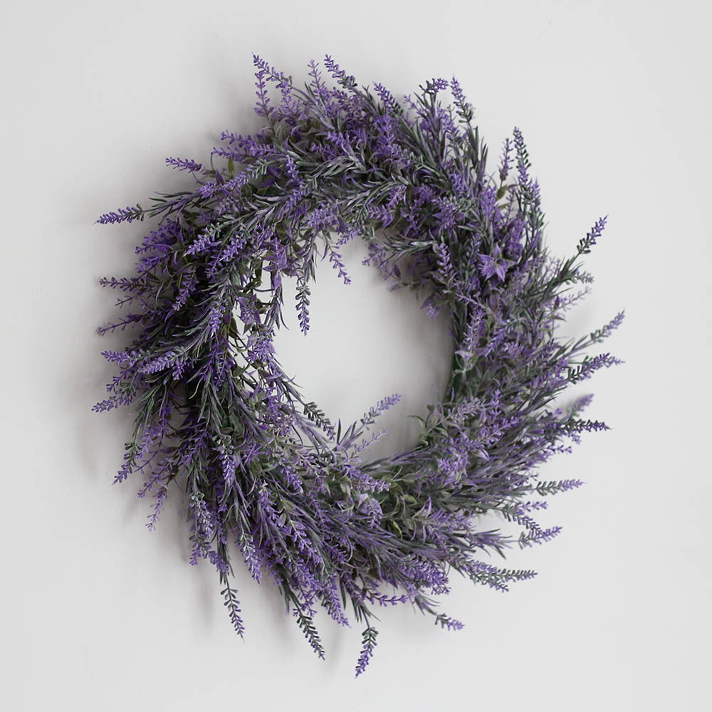 16.5" Easter Spring Lavender Artificial Wreath