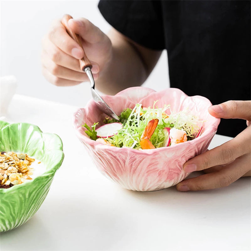 Easter Spring Ceramic Hand Painted Bowl & Plates