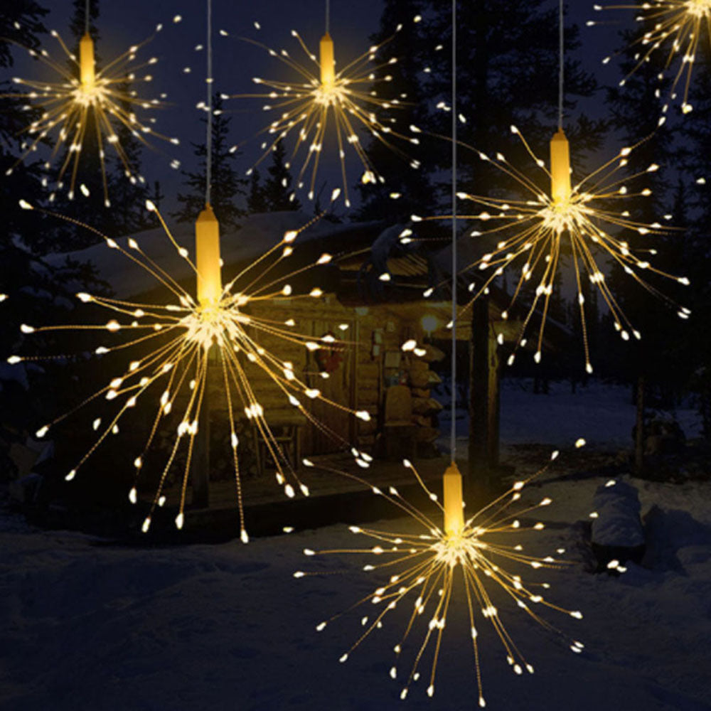 Hanging Firework Starburst Lights – (Warm White or Multicolor)