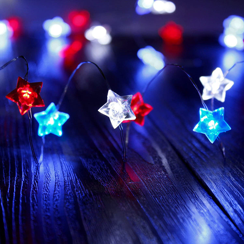 Red, White & Blue Star Lights - Remote
