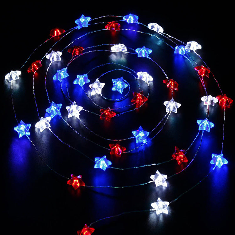 Red, White & Blue Star Lights - Remote