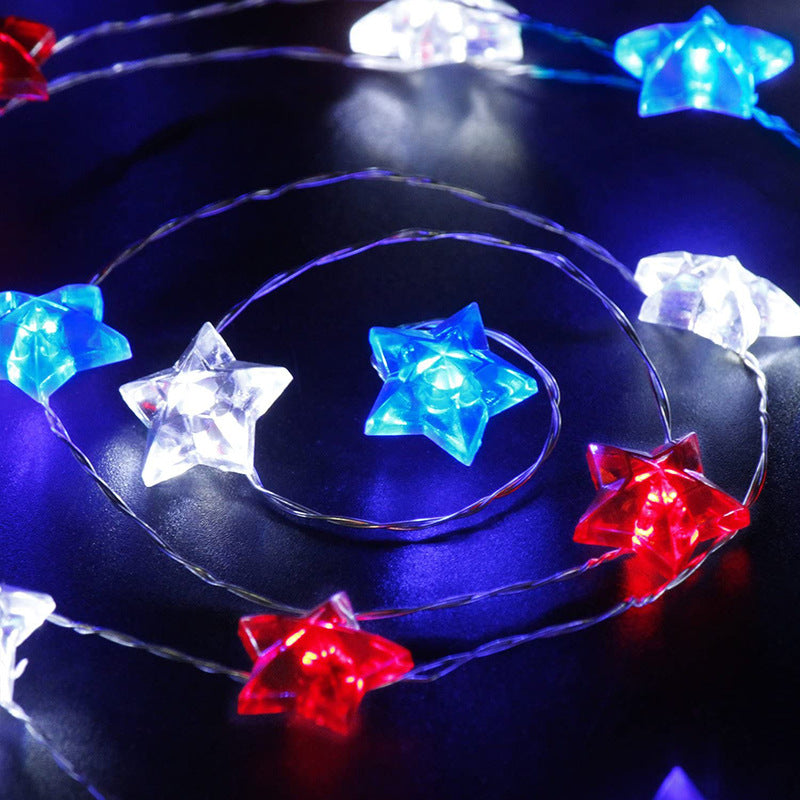 Red, White & Blue Star Lights - Remote